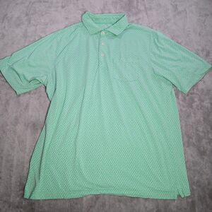 XL FENNEC GOLF XL Polo Shirt Green AOP Aura-Prep Beach-Prep Loud Stretch XL